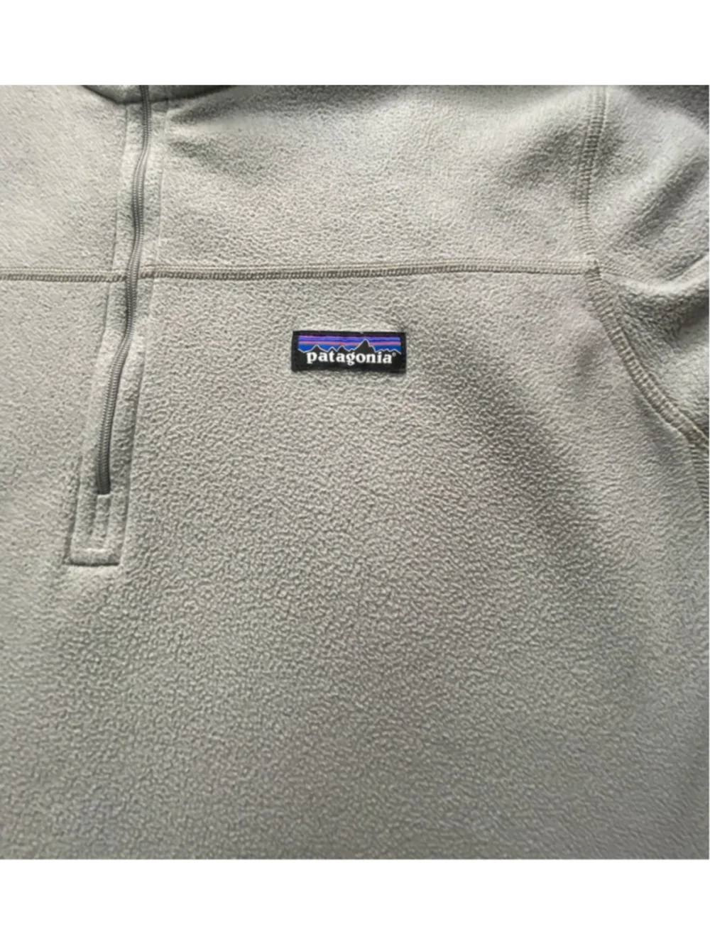 Patagonia Men's Micro D 1/4 Zip Fleece Pullover Gray 